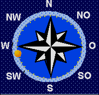 der Mond steht im Westen 17° über dem Horizont