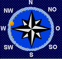 der Mond steht im West Nordwesten 44° unter dem Horizont