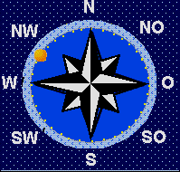 der Mond steht im West Nordwesten 6° über dem Horizont