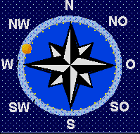 der Mond steht im West Nordwesten 12° über dem Horizont